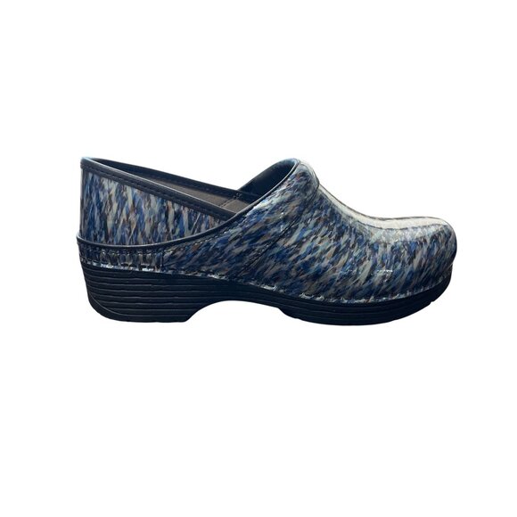 Dansko LT Pro Clog Blue Waves Patent Womens Size 42 EU / 11.5-12 US - Picture 8 of 10